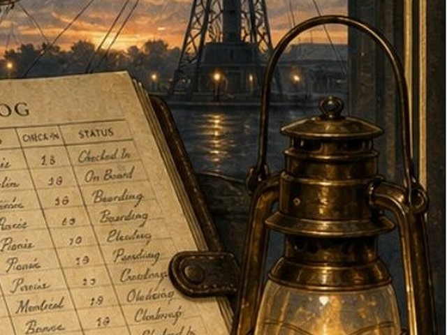 A lantern, still burning